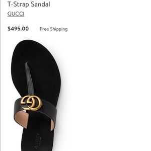 Gucci t-strap sandal size 7